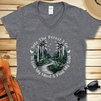 Into The Forest I Go V-Neck Tshirt