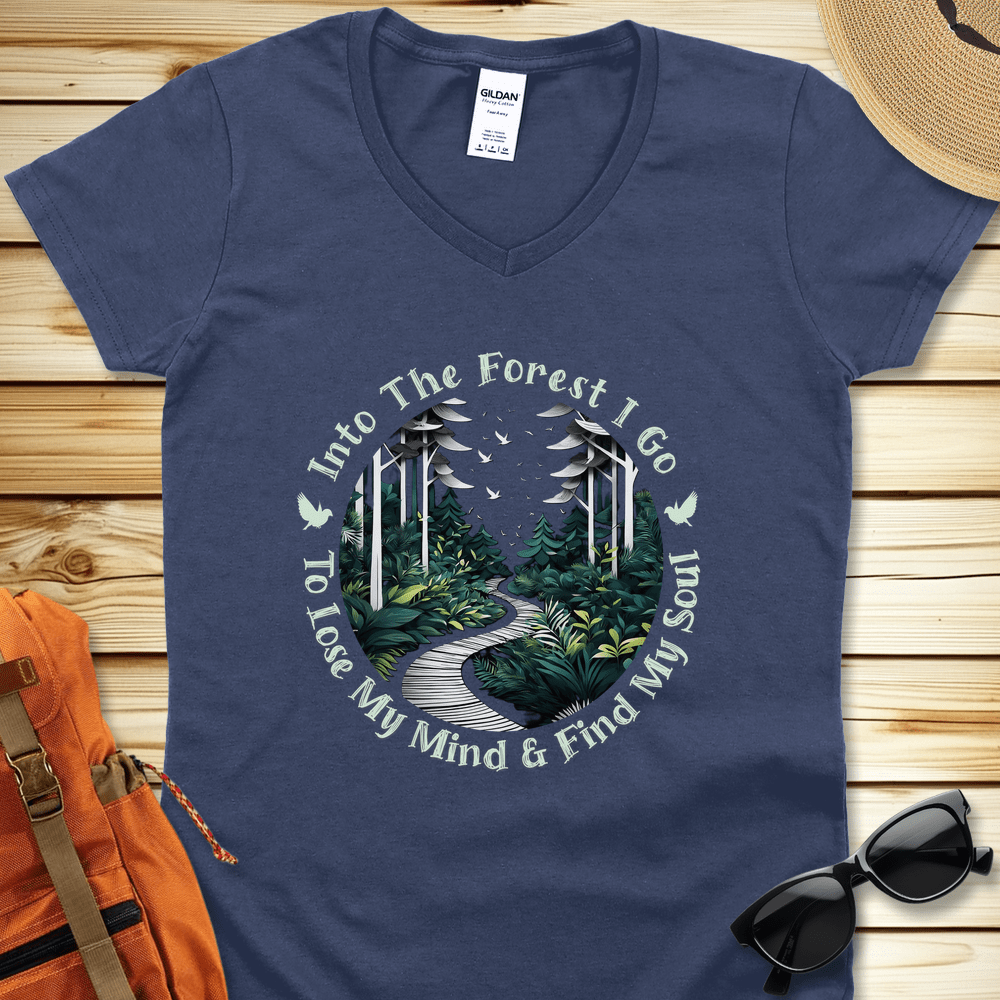 Into The Forest I Go V-Neck Tshirt