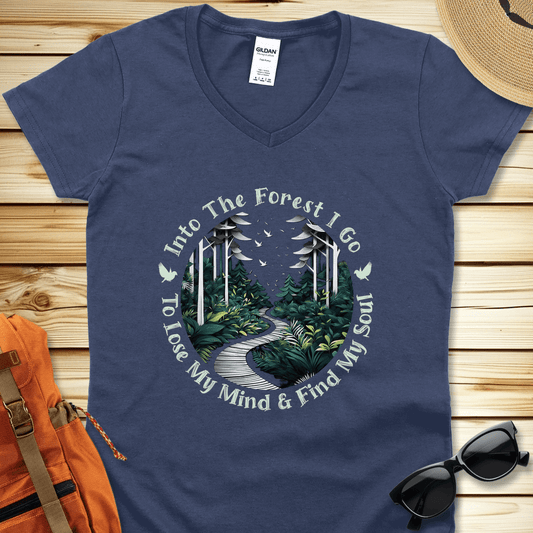 Into The Forest I Go V-Neck Tshirt