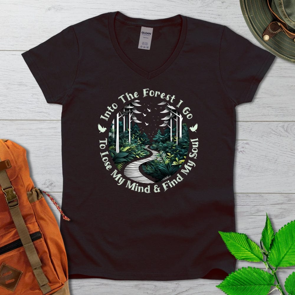 Into The Forest I Go V-Neck Tshirt