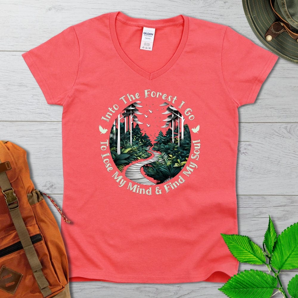 Into The Forest I Go V-Neck Tshirt