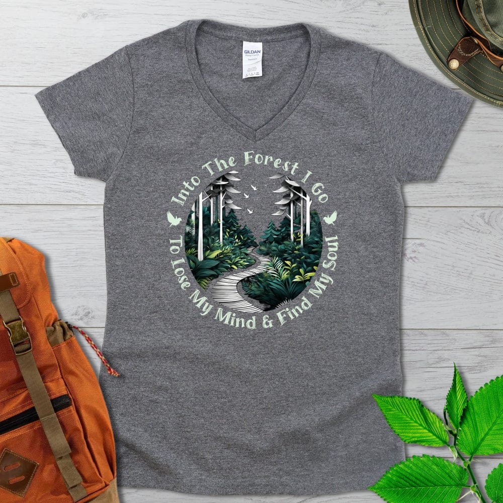 Into The Forest I Go V-Neck Tshirt