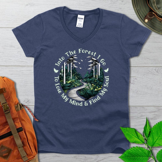 Into The Forest I Go V-Neck Tshirt