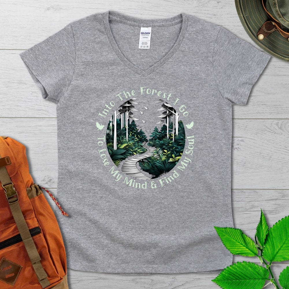 Into The Forest I Go V-Neck Tshirt