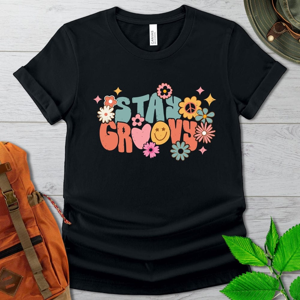 Stay Groovy Flowers Tshirt