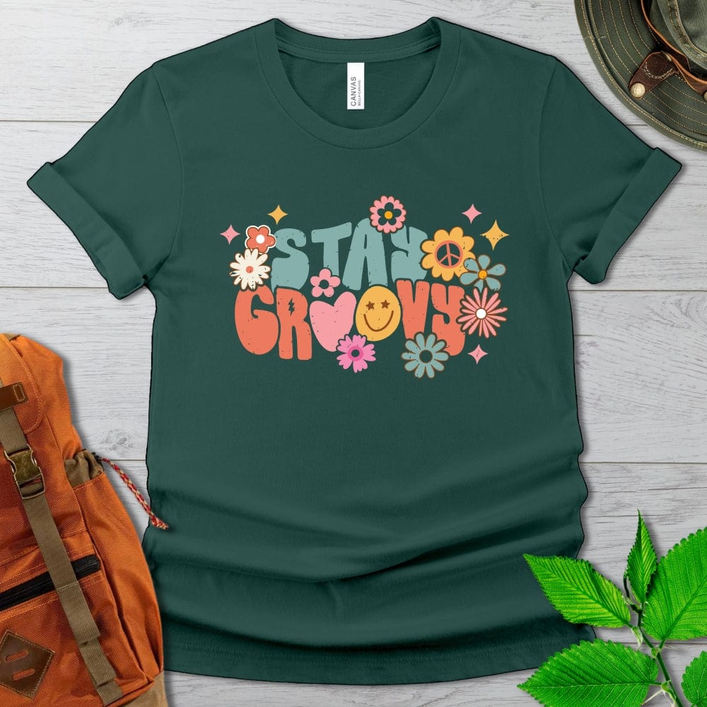 Stay Groovy Flowers Tshirt