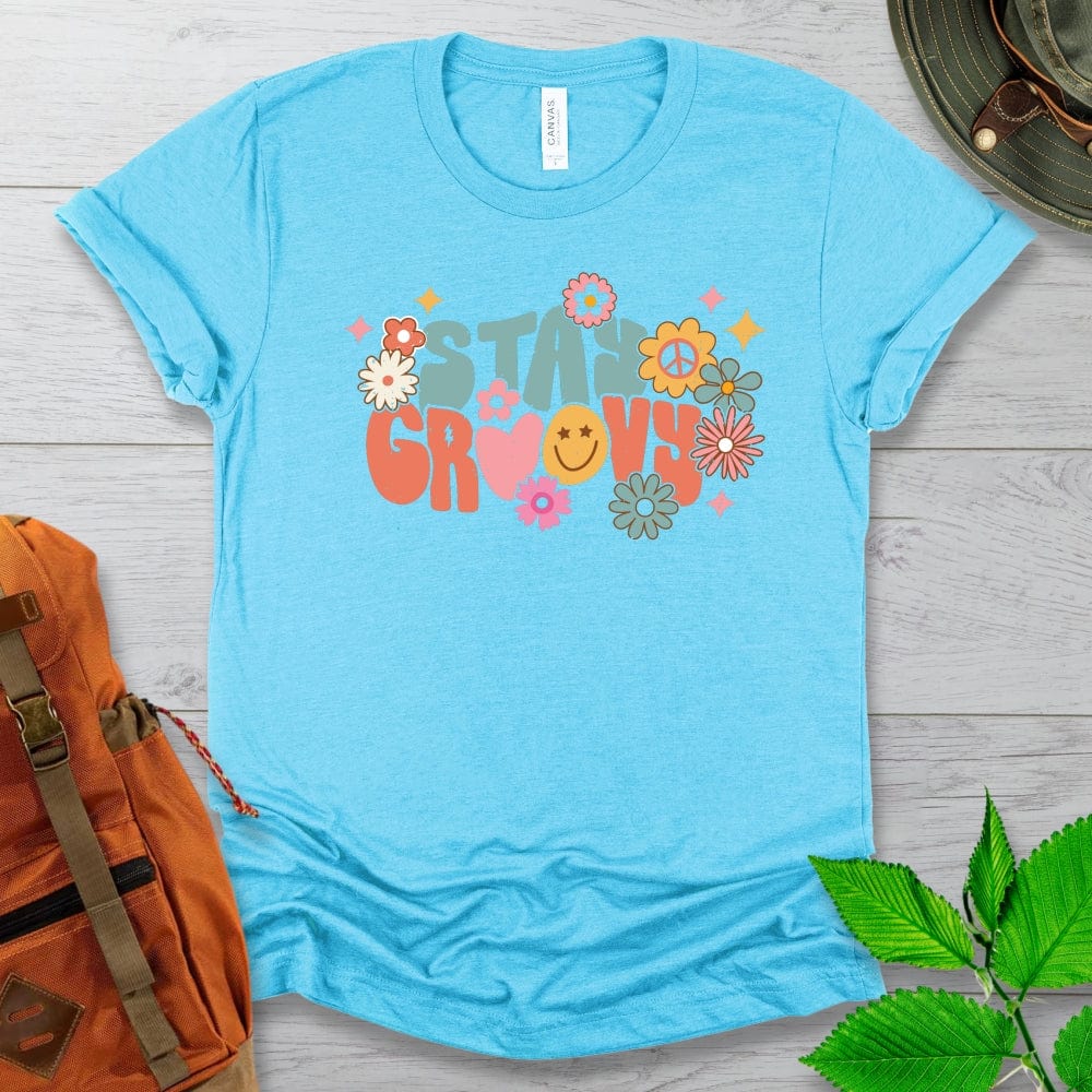 Stay Groovy Flowers Tshirt