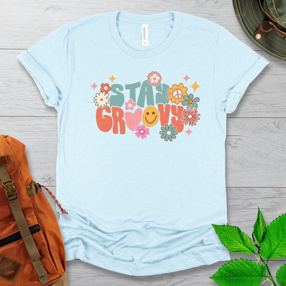 Stay Groovy Flowers Tshirt