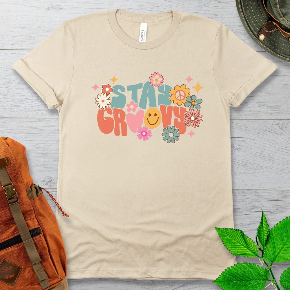 Stay Groovy Flowers Tshirt