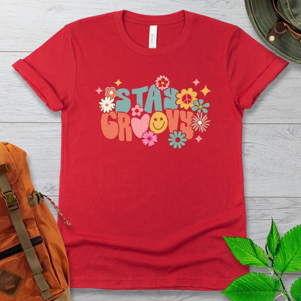 Stay Groovy Flowers Tshirt