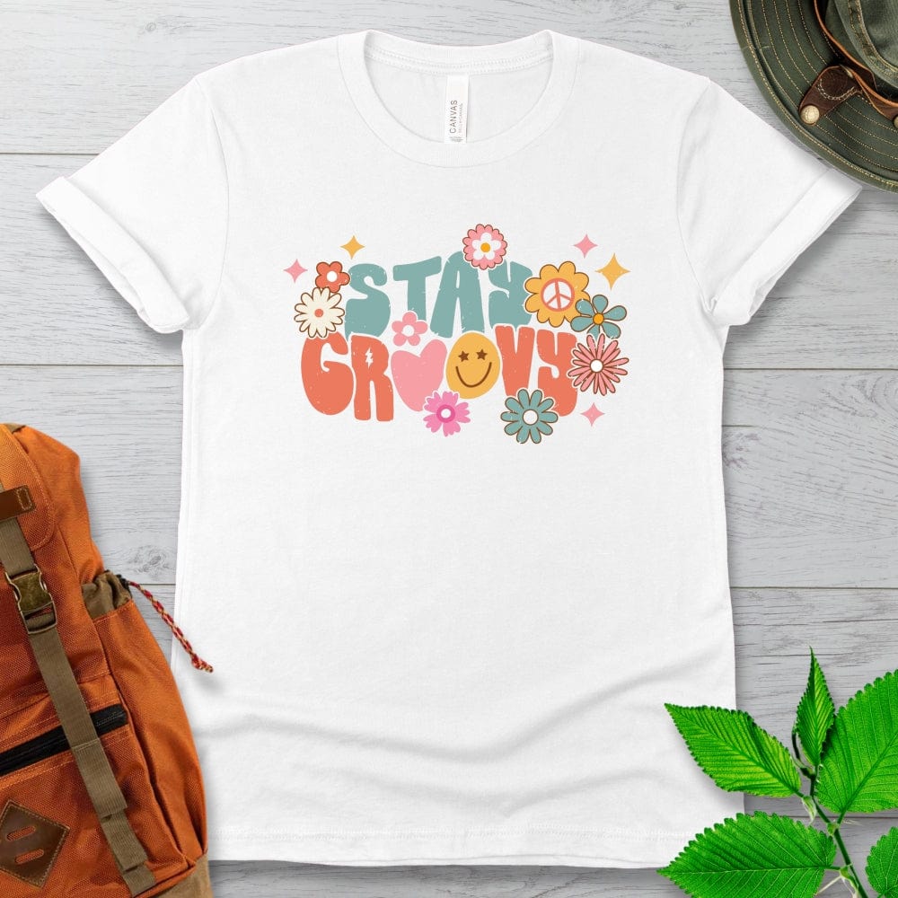 Stay Groovy Flowers Tshirt