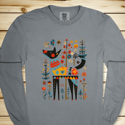 Flower Folklore Dog Long Sleeve Tshirt