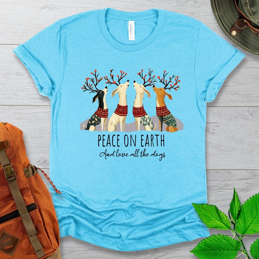 Peace On Earth Love Dogs Tshirts