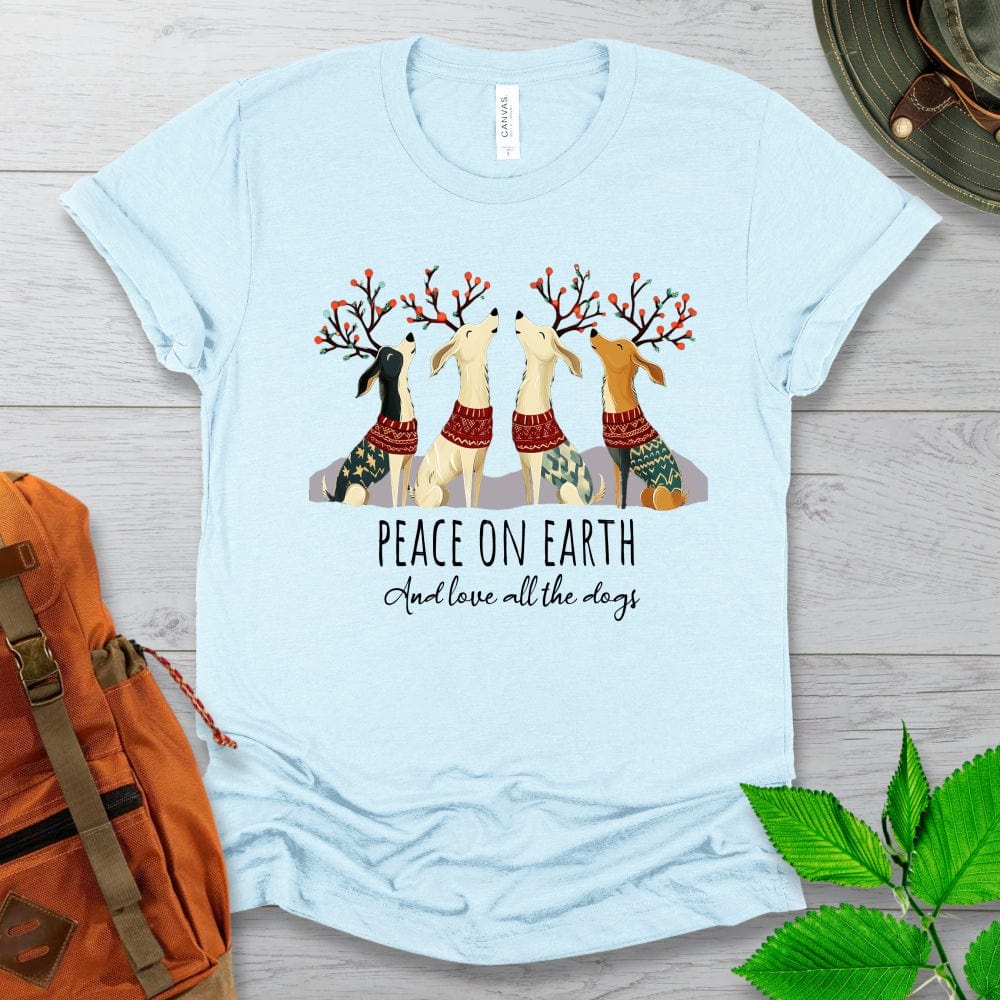 Peace On Earth Love Dogs Tshirts