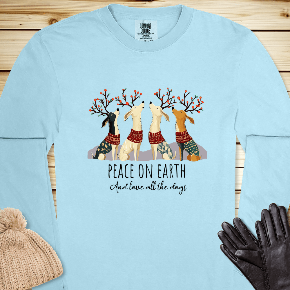 Holiday Singing Dogs Long Sleeve Tshirt