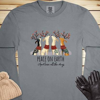 Holiday Singing Dogs Long Sleeve Tshirt