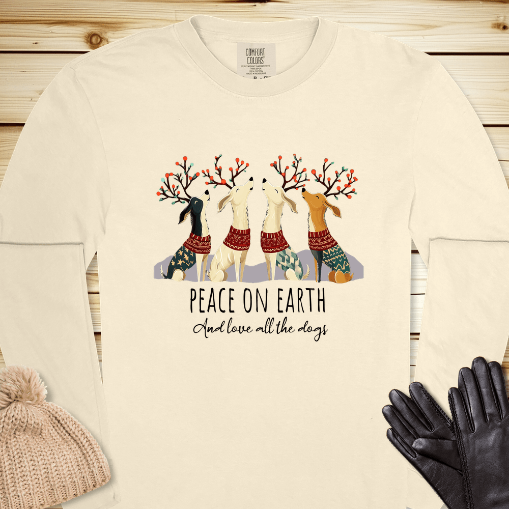 Holiday Singing Dogs Long Sleeve Tshirt