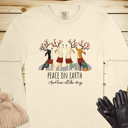 Holiday Singing Dogs Long Sleeve Tshirt