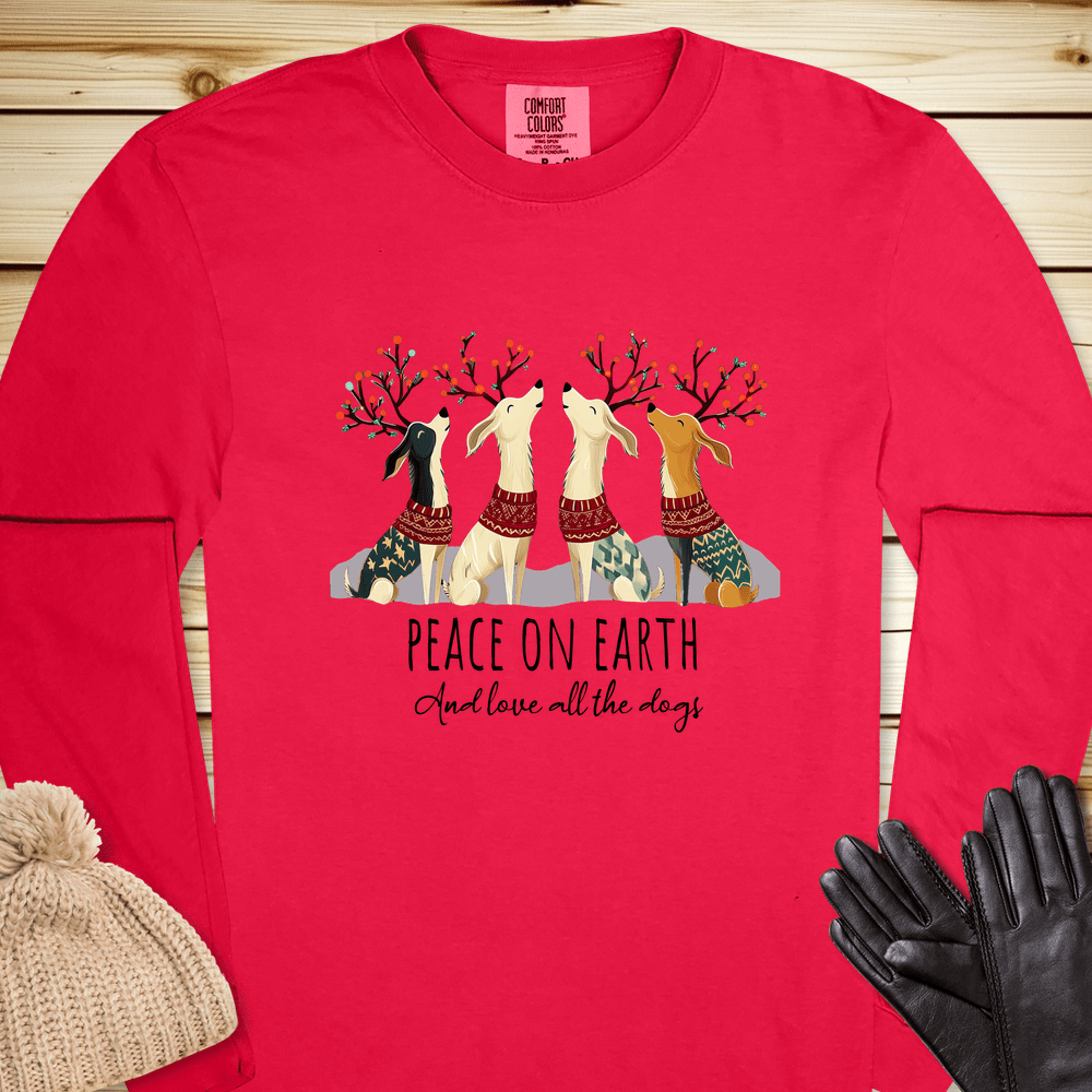 Holiday Singing Dogs Long Sleeve Tshirt