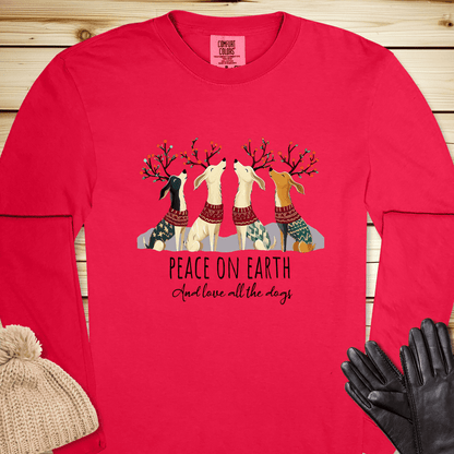 Holiday Singing Dogs Long Sleeve Tshirt