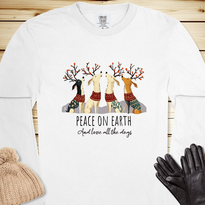 Holiday Singing Dogs Long Sleeve Tshirt