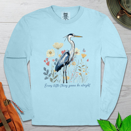 Blue Heron Long Sleeve Tshirt