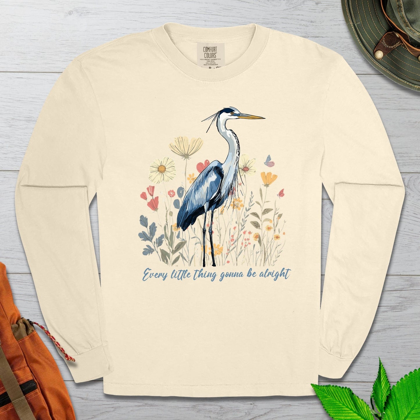 Blue Heron Long Sleeve Tshirt