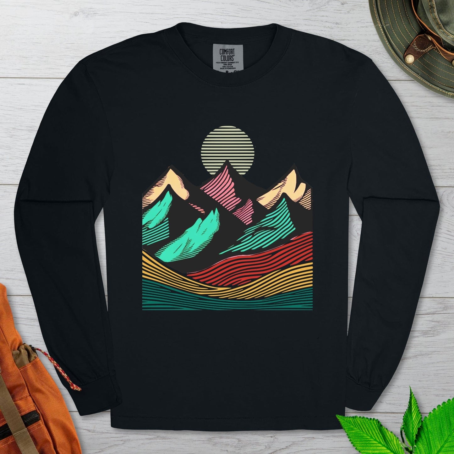 Abstract Mountainscape Long Sleeve Tshirt