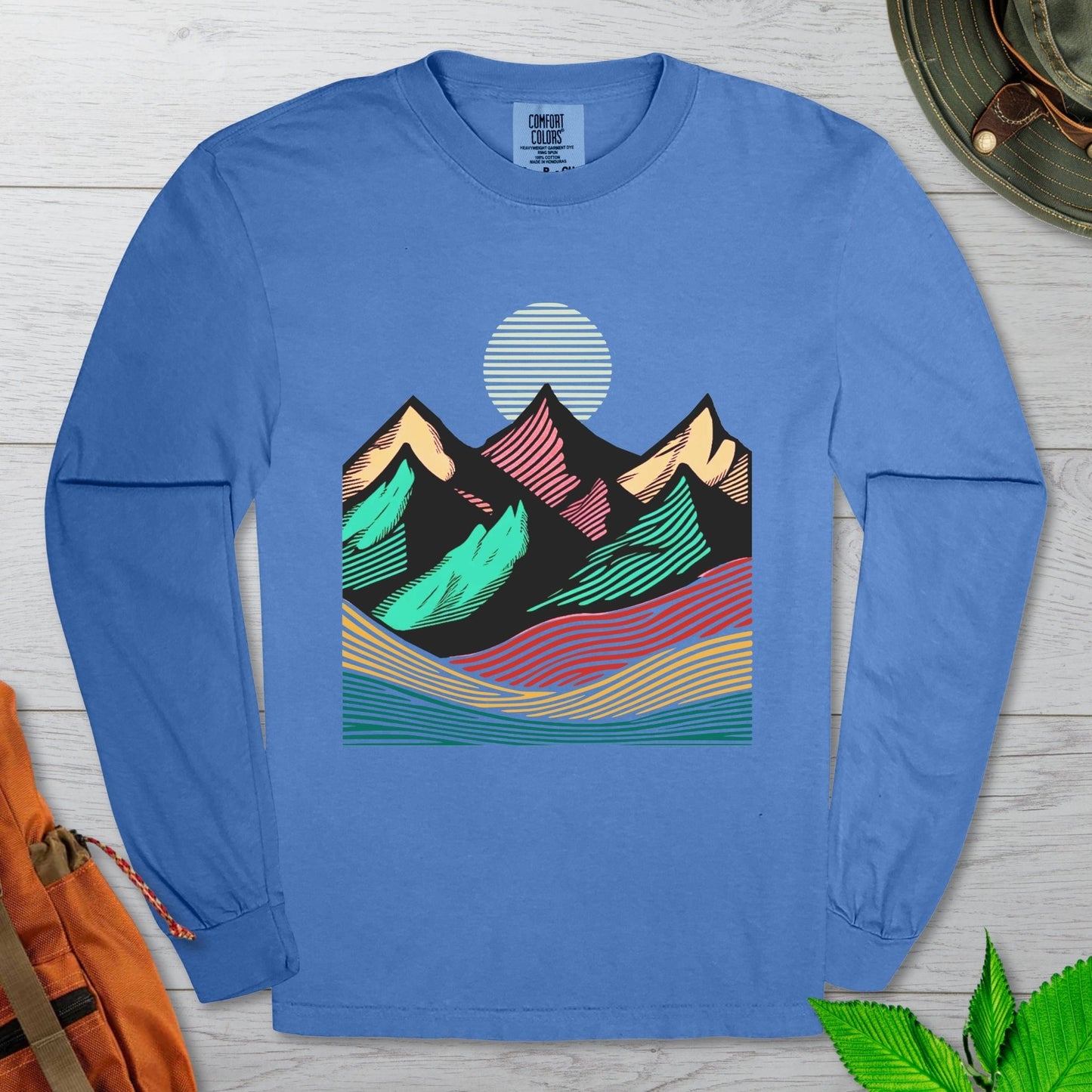 Abstract Mountainscape Long Sleeve Tshirt