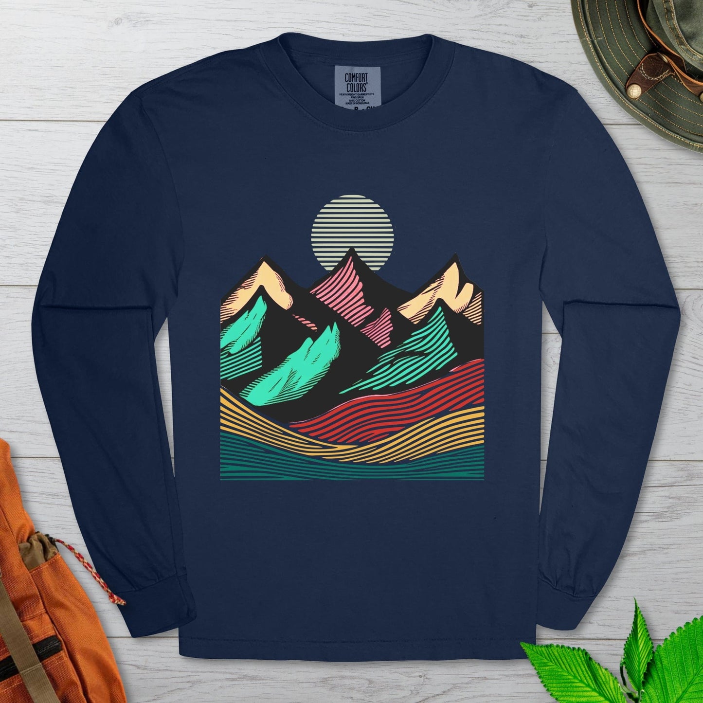 Abstract Mountainscape Long Sleeve Tshirt