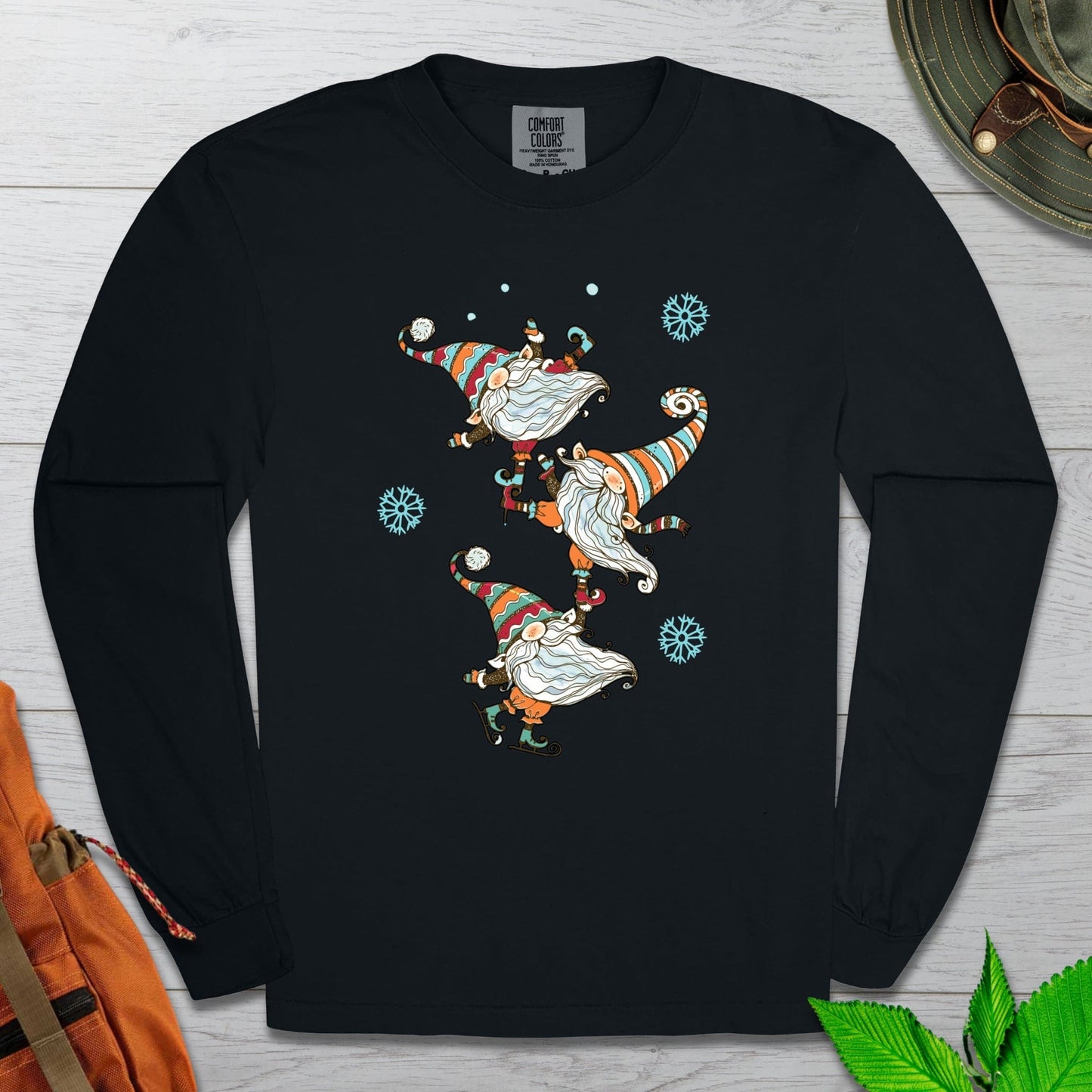 Gnomes On Skates Long Sleeve Tshirt