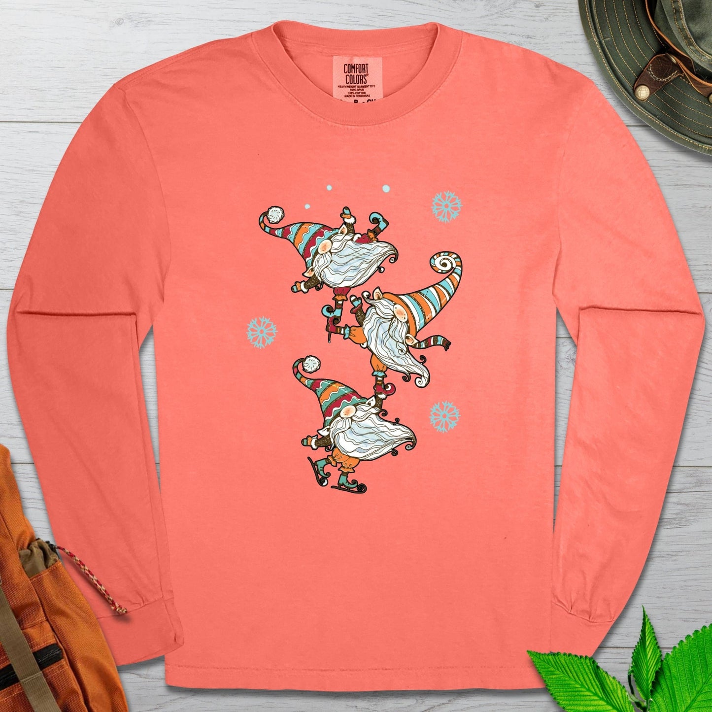 Gnomes On Skates Long Sleeve Tshirt