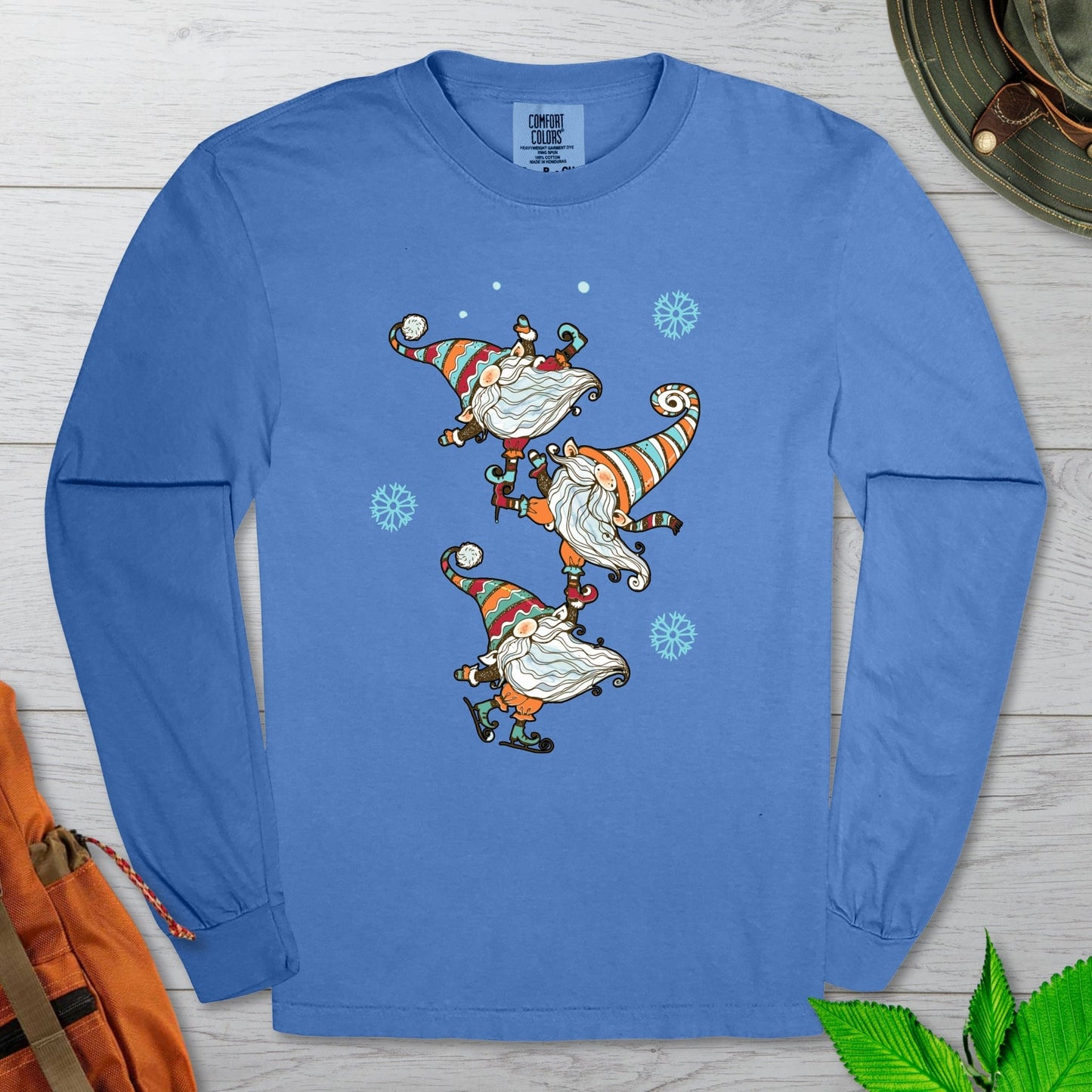 Gnomes On Skates Long Sleeve Tshirt