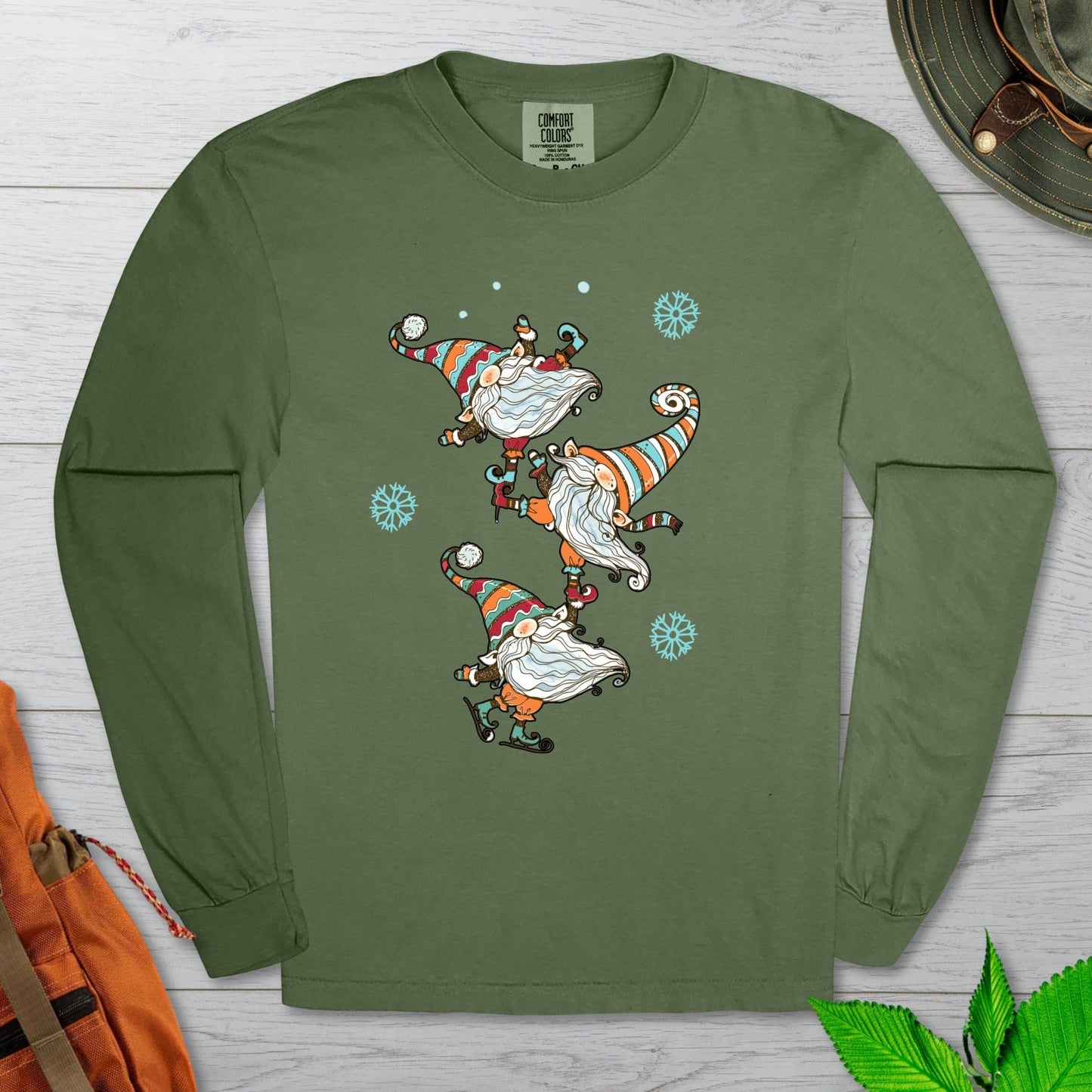 Gnomes On Skates Long Sleeve Tshirt