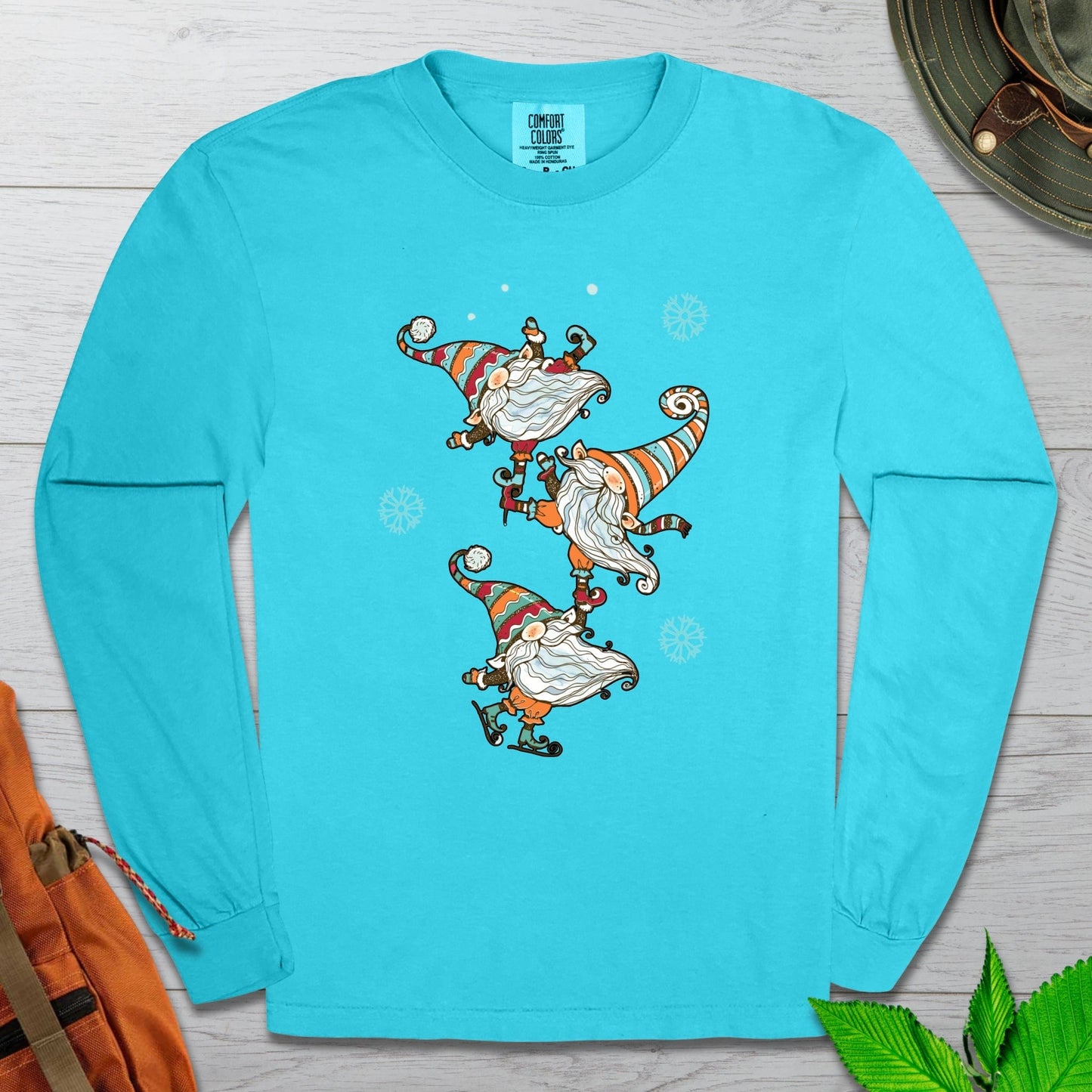 Gnomes On Skates Long Sleeve Tshirt