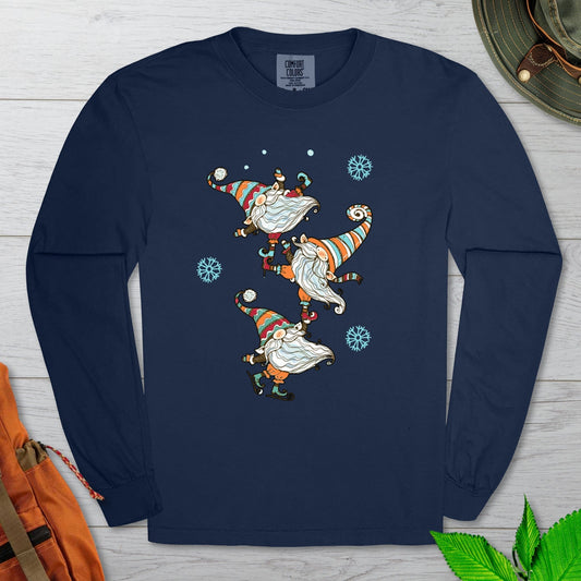 Gnomes On Skates Long Sleeve Tshirt