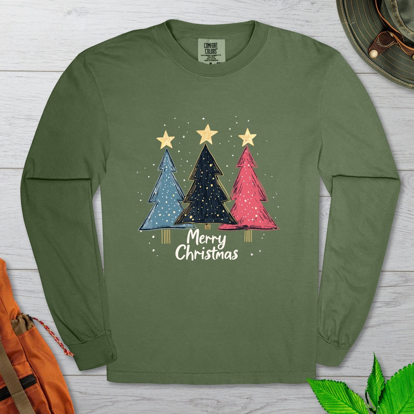 Merry Xmas Trees Long Sleeve Tshirt