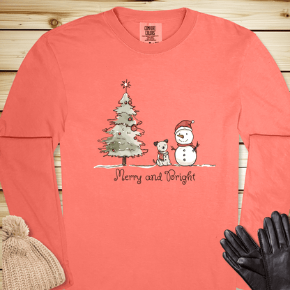 Merry and Bright Long Sleeve Tshirt