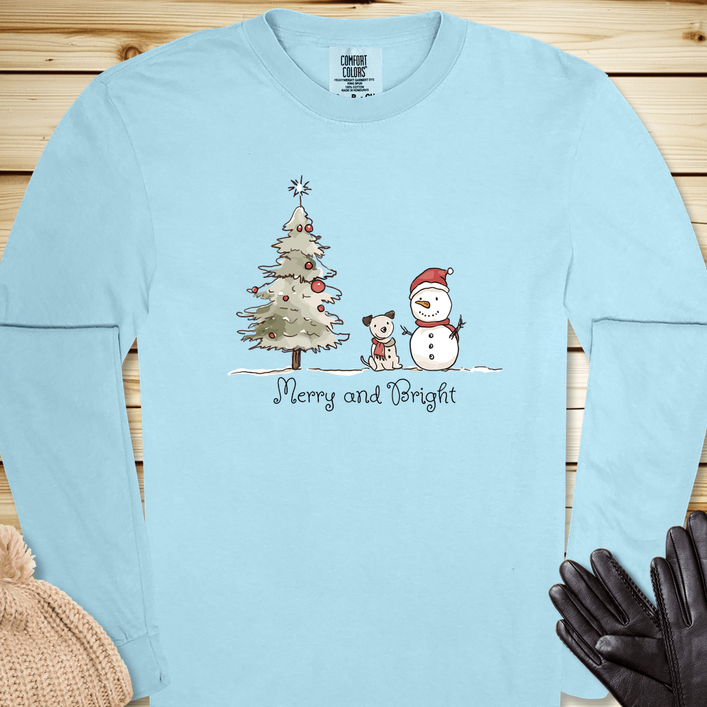 Merry and Bright Long Sleeve Tshirt