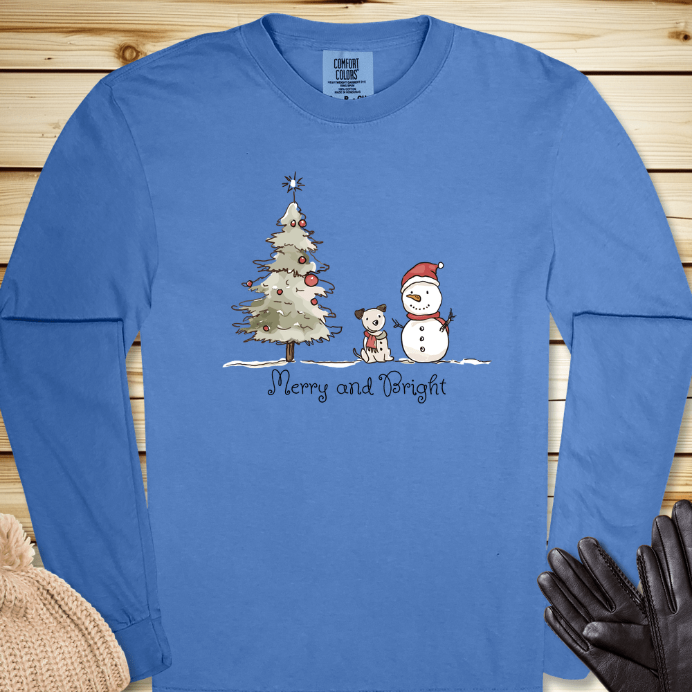 Merry and Bright Long Sleeve Tshirt