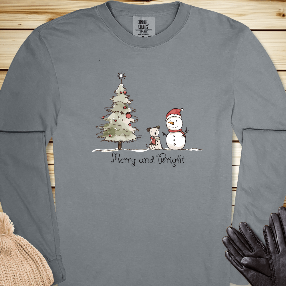 Merry and Bright Long Sleeve Tshirt