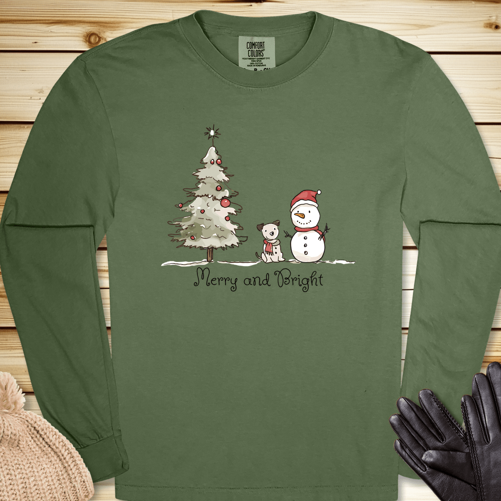 Merry and Bright Long Sleeve Tshirt