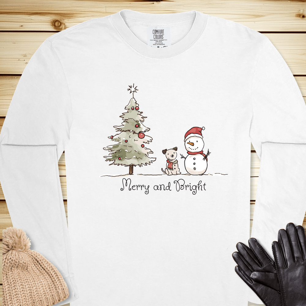 Merry and Bright Long Sleeve Tshirt
