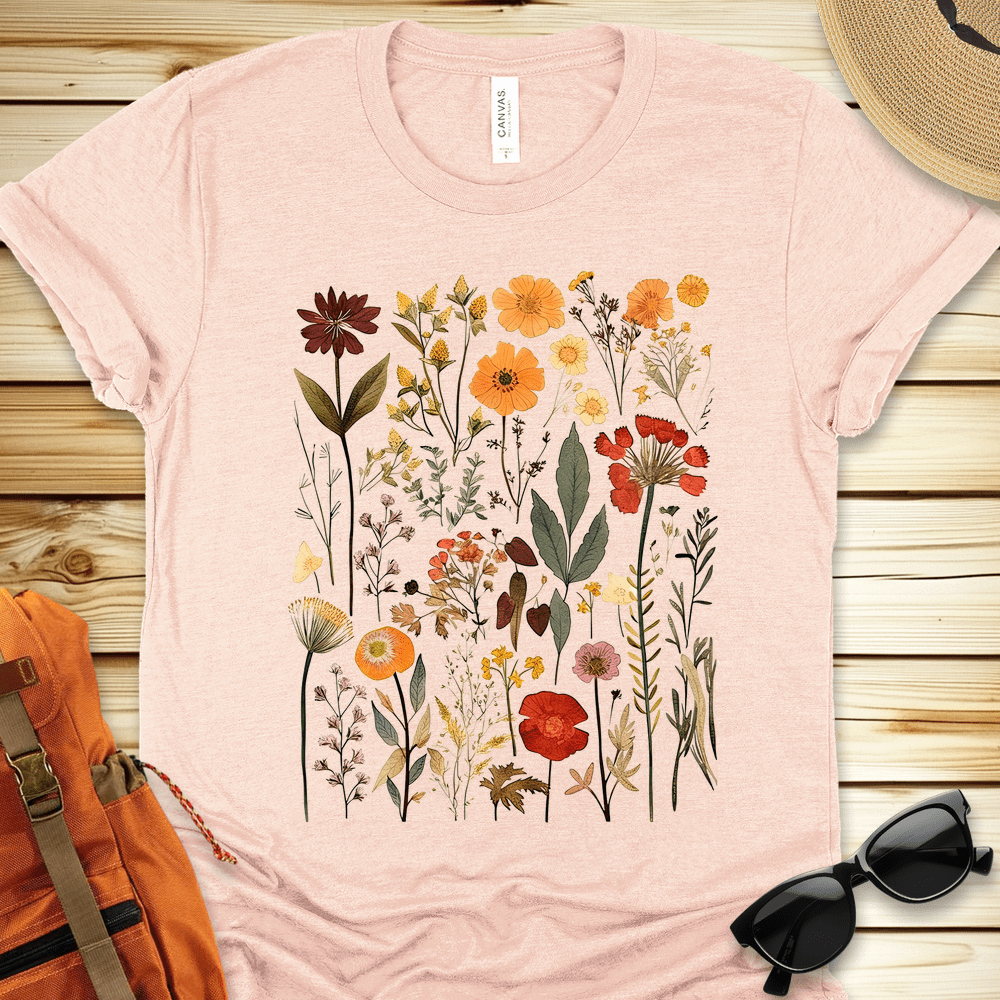 Vintage Pressed Flowers Tshirt