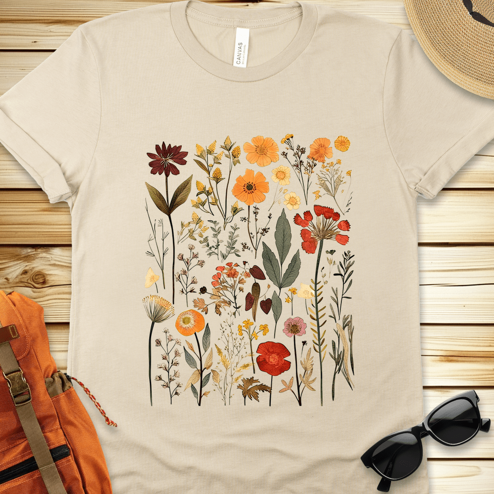 Vintage Pressed Flowers Tshirt