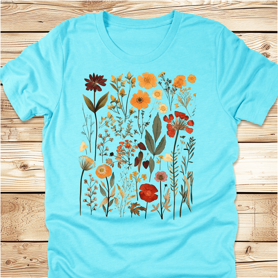 Vintage Pressed Flowers Tshirt - Ramblin Road