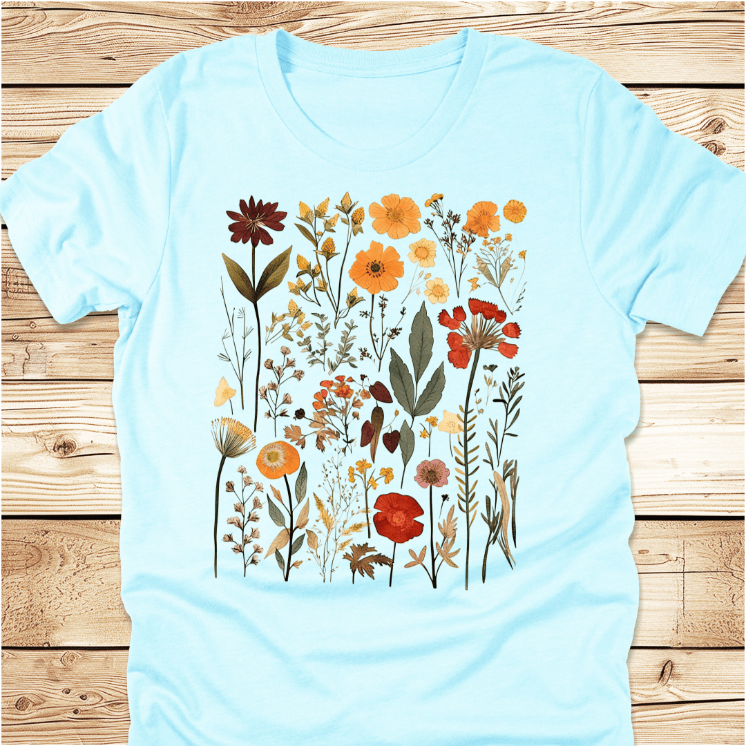 Vintage Pressed Flowers Tshirt - Ramblin Road