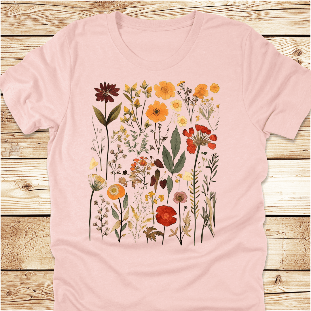 Vintage Pressed Flowers Tshirt - Ramblin Road