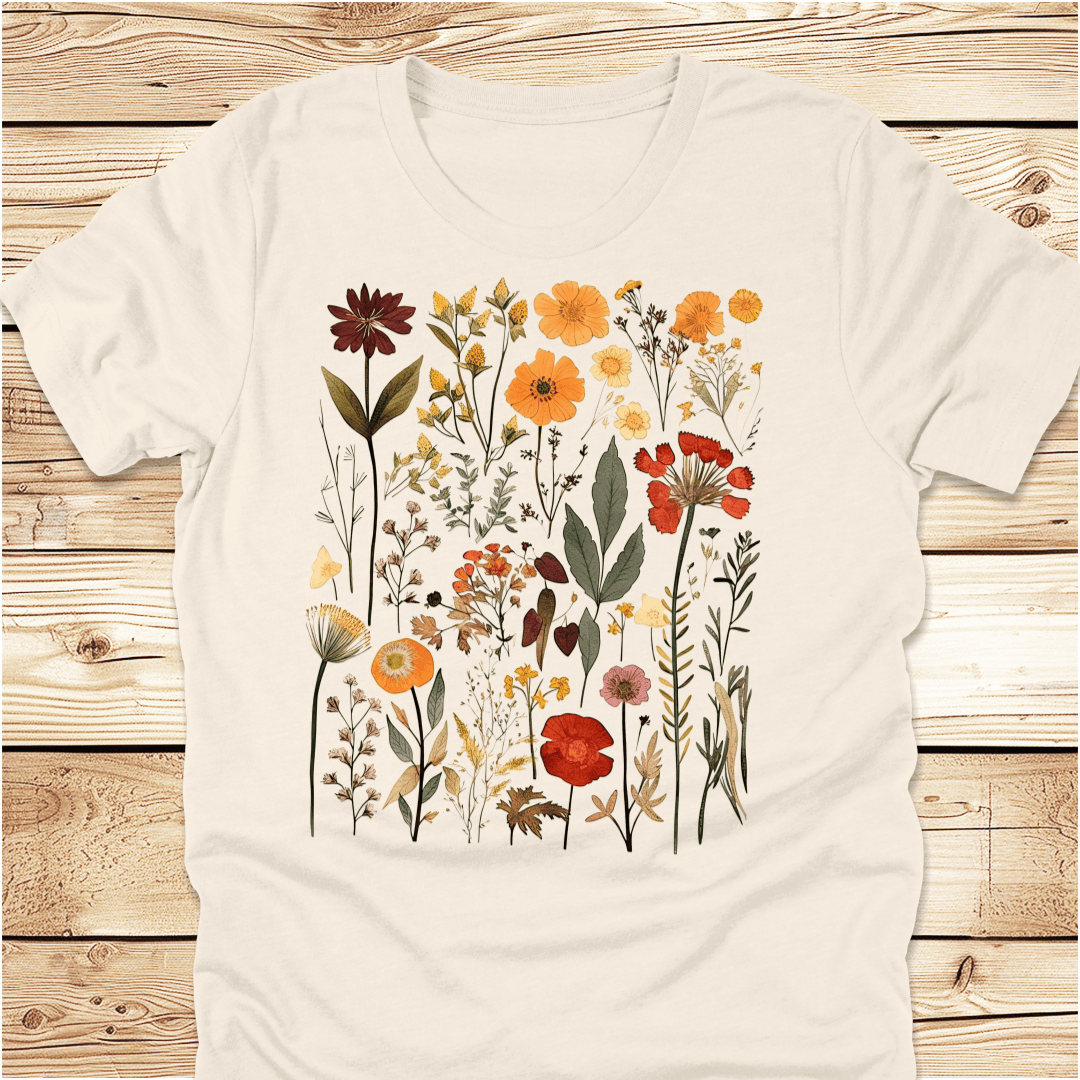 Vintage Pressed Flowers Tshirt - Ramblin Road