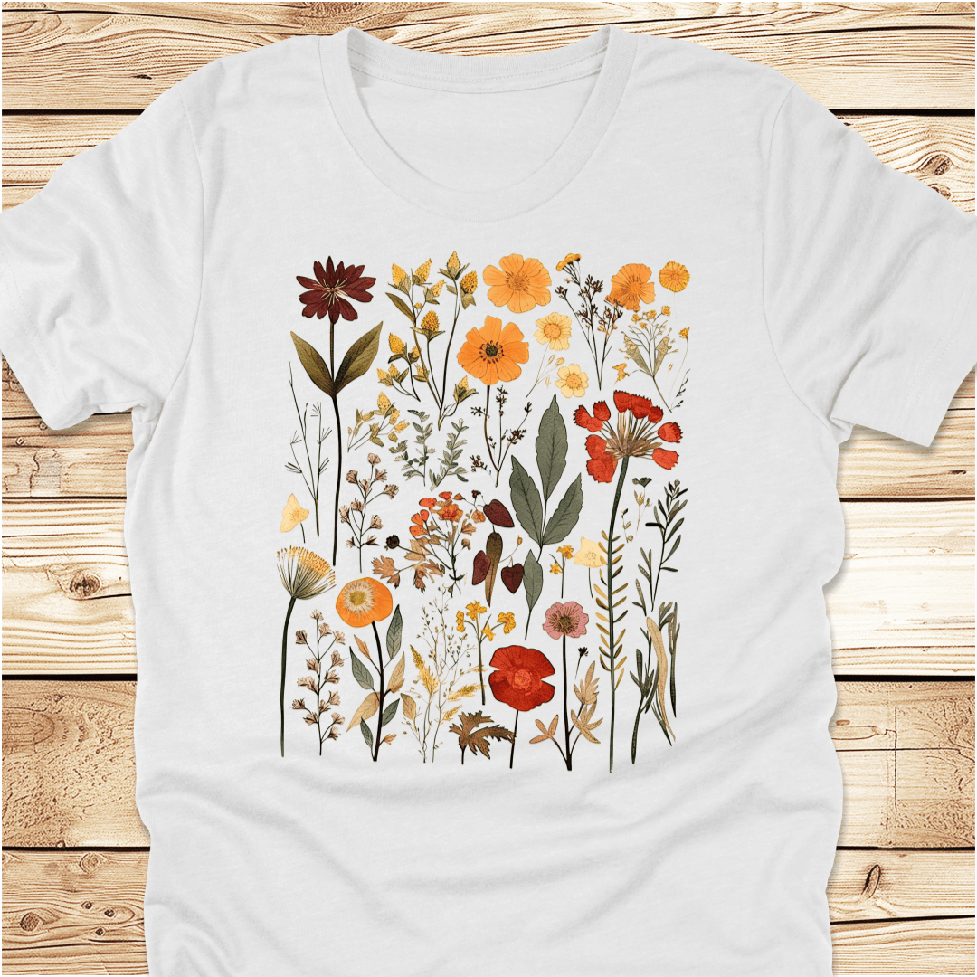 Vintage Pressed Flowers Tshirt - Ramblin Road